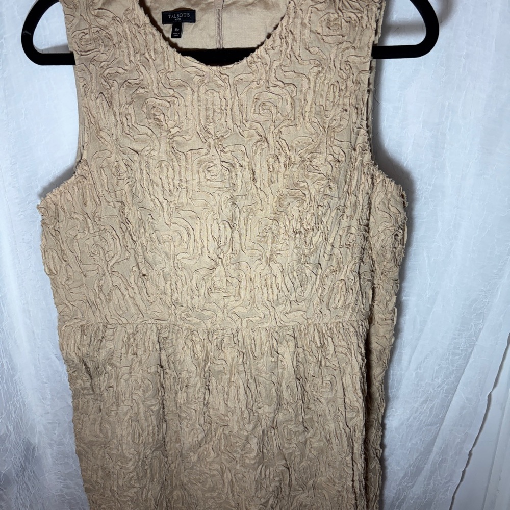 Talbots Beige Textured Mini Dress